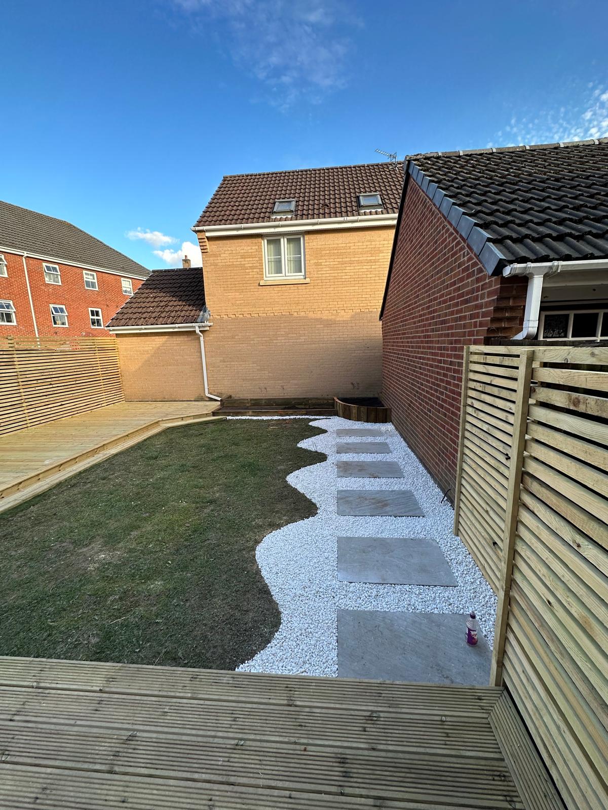 Professional patio installers completing paving work
